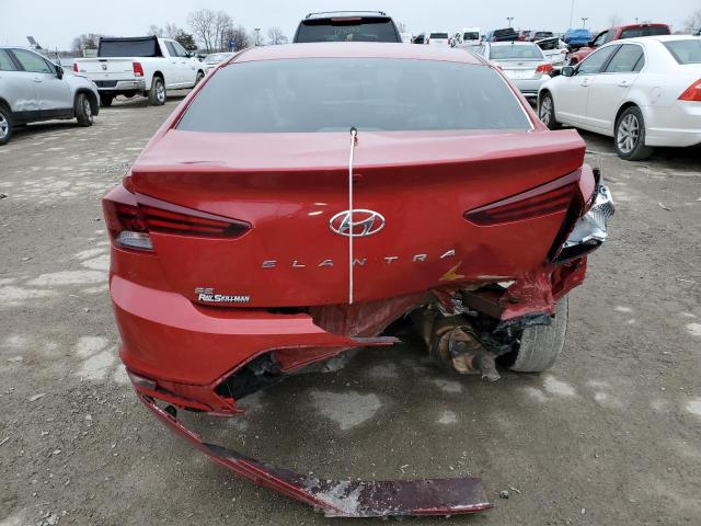 5NPD74LF9KH480128 - 2019 HYUNDAI ELANTRA SE RED photo 6