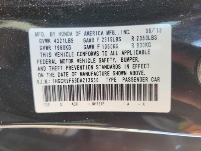 1HGCR2F59DA213550 - 2013 HONDA ACCORD SPORT BLACK photo 12