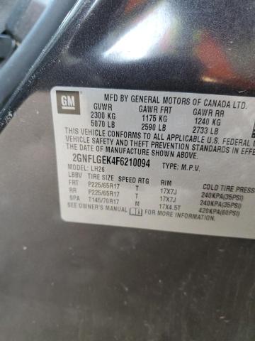 2GNFLGEK4F6210094 - 2015 CHEVROLET EQUINOX LT GRAY photo 13