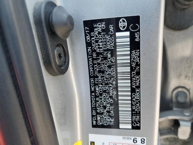 JTNB11HK7J3031145 - 2018 TOYOTA CAMRY L SILVER photo 12