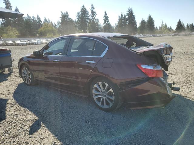 1HGCR2F56DA049710 - 2013 HONDA ACCORD SPORT MAROON photo 2