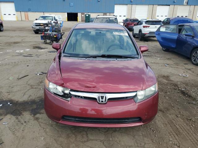 1HGFA16557L136201 - 2007 HONDA CIVIC LX 勃艮第红 照片 5