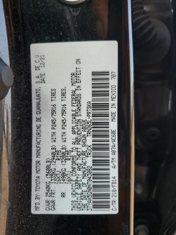 3TYAX5GN0NT043082 - 2022 TOYOTA TACOMA DOUBLE CAB BLACK photo 12