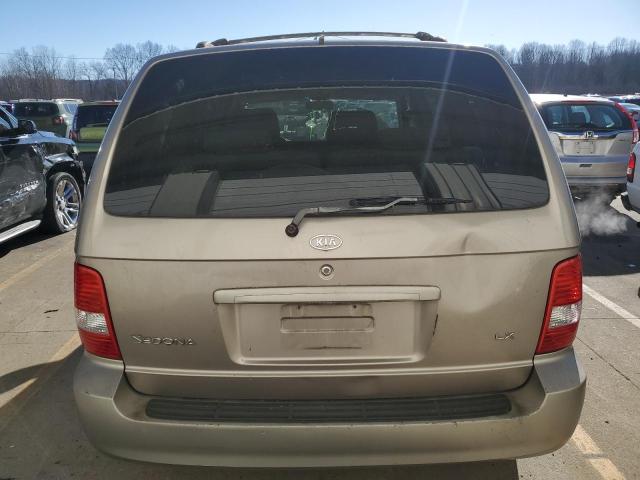 KNDUP131056624294 - 2005 KIA SEDONA EX BEIGE photo 6