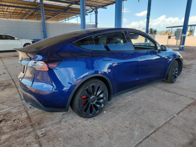 7SAYGDEFXNF542785 - 2022 TESLA MODEL Y Blau Foto 3