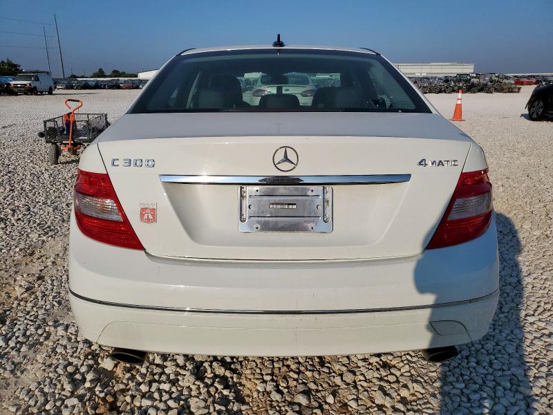 WDDGF81X59F209161 - 2009 MERCEDES-BENZ C 300 4MATIC WHITE photo 6
