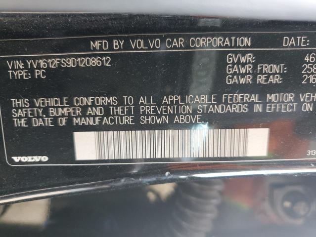 YV1612FS9D1208612 - 2013 VOLVO S60 T5 BLACK photo 12