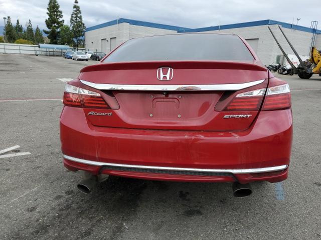 1HGCR2F5XGA200598 - 2016 HONDA ACCORD SPORT 红色 照片 6