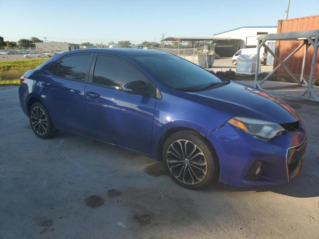 2T1BURHE2EC217211 - 2014 TOYOTA COROLLA L BLUE photo 4