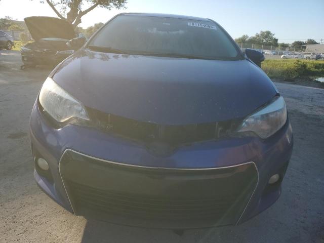 2T1BURHE2EC217211 - 2014 TOYOTA COROLLA L BLUE photo 5