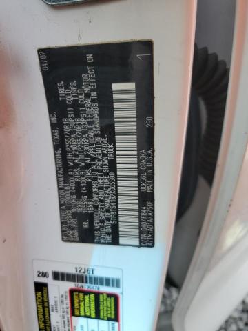 5TFBT54187X005500 - 2007 TOYOTA TUNDRA DOUBLE CAB SR5 WHITE photo 12