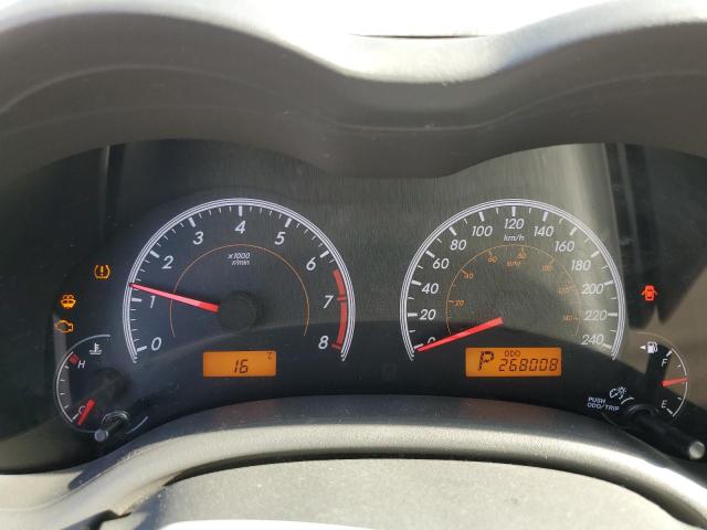 2T1BU40E59C055742 - 2009 TOYOTA COROLLA BASE Gris photo 9