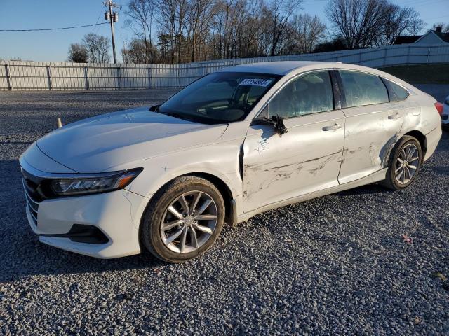 1HGCV1F15MA067439 - 2021 HONDA ACCORD LX WHITE photo 1