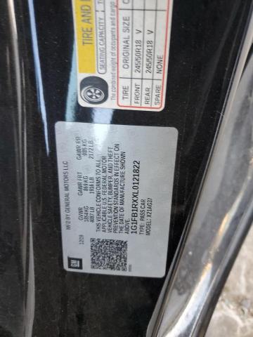 1G1FB1RXXL0121822 - 2020 CHEVROLET CAMARO LS BLACK photo 12