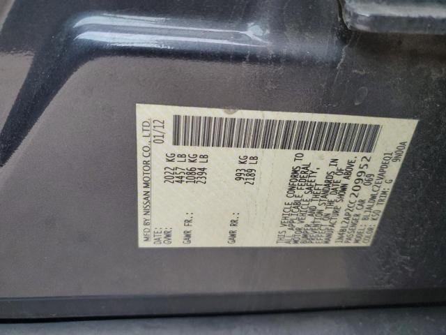 1N4BL2AP2CC209952 - 2012 NISSAN ALTIMA SR BLACK photo 13