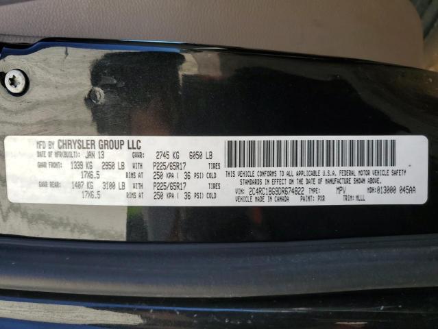 2C4RC1BG9DR674822 - 2013 CHRYSLER TOWN & COU TOURING BLACK photo 13