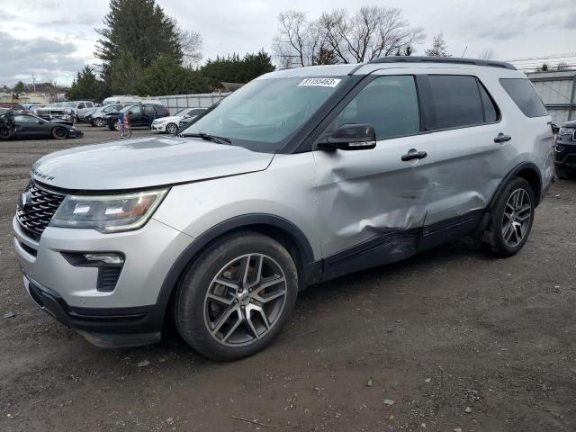 1FM5K8GT2JGA87418 - 2018 FORD EXPLORER SPORT SILVER photo 1