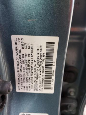 2HKRM3H79FH506632 - 2015 HONDA CR-V EXL TEAL photo 13