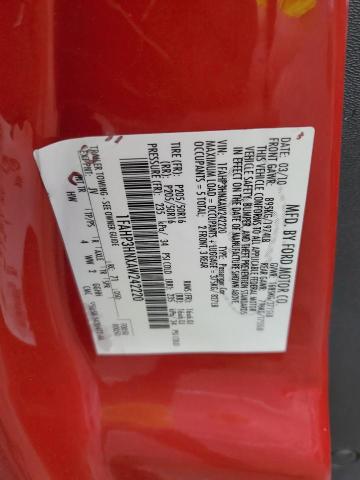 1FAHP3HNXAW242220 - 2010 FORD FOCUS SEL RED photo 12