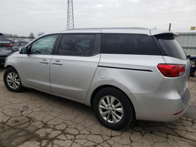 KNDMB5C12G6100816 - 2016 KIA SEDONA LX SILVER photo 2