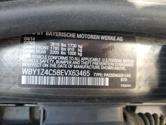 WBY1Z4C58EVX63465 - 2014 BMW I3 REX BLACK photo 13