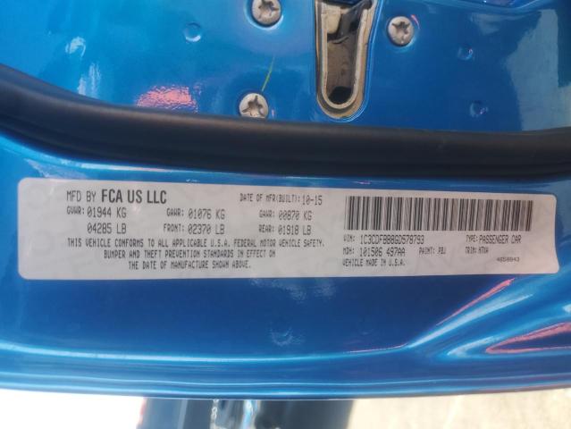 1C3CDFBB8GD578793 - 2016 DODGE DART SXT ლურჯი ფოტო 12