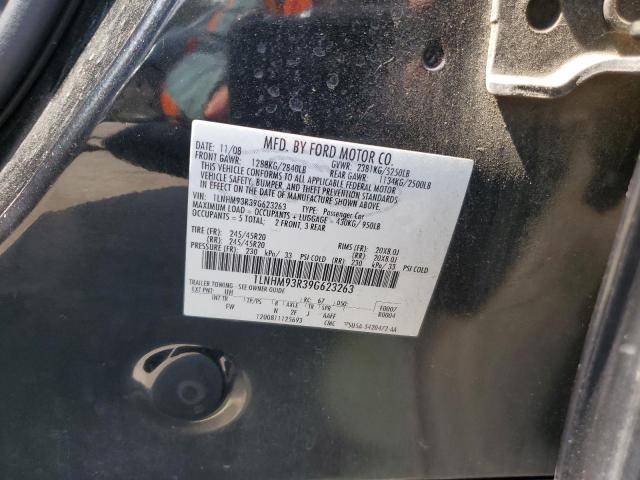 1LNHM93R39G623263 - 2009 LINCOLN MKS Սև լուսանկար 12