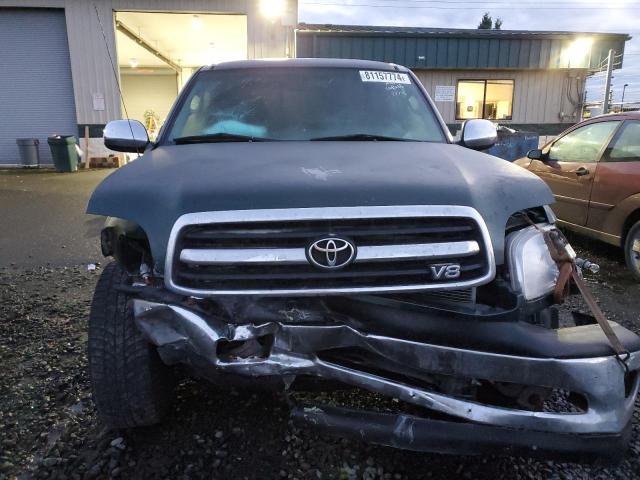 5TBBT44152S295521 - 2002 TOYOTA TUNDRA ACCESS CAB მწვანე ფოტო 5