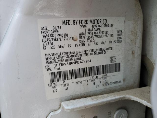 1FT8W3B61FEA74284 - 2015 FORD F350 SUPER DUTY WHITE photo 12