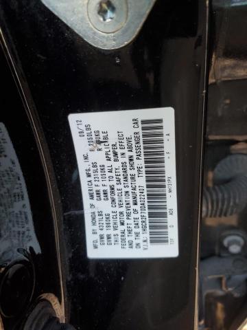 1HGCR2F70DA022407 - 2013 HONDA ACCORD EX BLACK photo 12