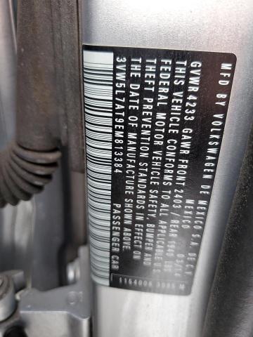 3VW5L7AT9EM813384 - 2014 VOLKSWAGEN BEETLE SILVER photo 12