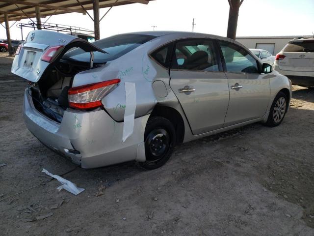 3N1AB7AP4EY313572 - 2014 NISSAN SENTRA S SILVER photo 3