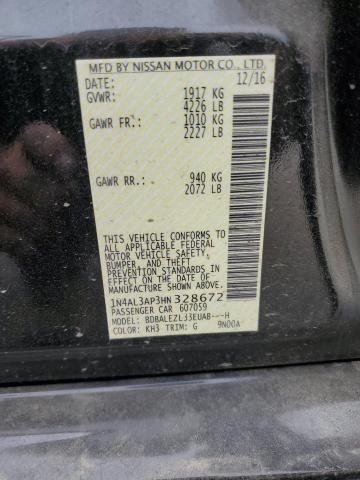 1N4AL3AP3HN328672 - 2017 NISSAN ALTIMA 2.5 BLACK photo 12