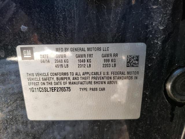 1G11C5SL7EF276575 - 2014 CHEVROLET MALIBU 1LT 黑色 照片 12