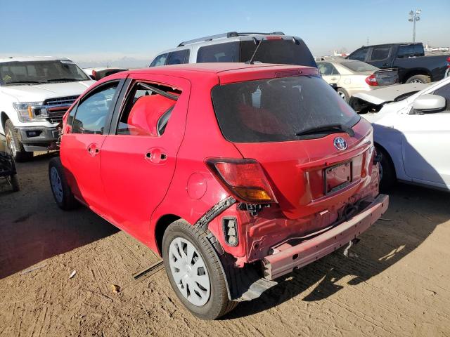 VNKKTUD38FA031079 - 2015 TOYOTA YARIS RED photo 2