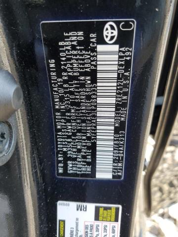 5YFEPRAE3LP068335 - 2020 TOYOTA COROLLA LE BLACK photo 12