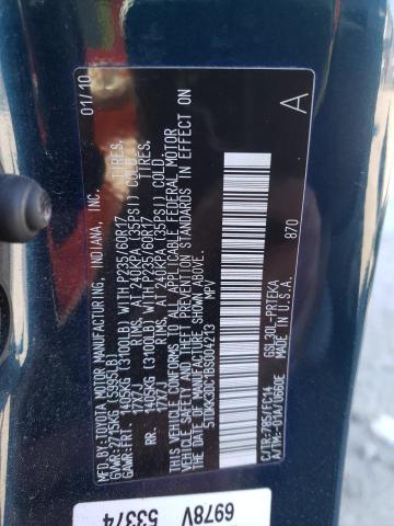 5TDKK3DC1BS004213 - 2011 TOYOTA SIENNA LE გრაფიტი ფოტო 14