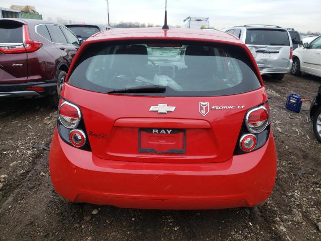 1G1JC6SH9D4180345 - 2013 CHEVROLET SONIC LT RED photo 6