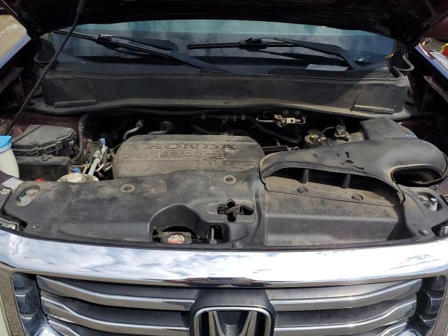 5FNYF3H5XDB038376 - 2013 HONDA PILOT EXL Bordeaux photo 12