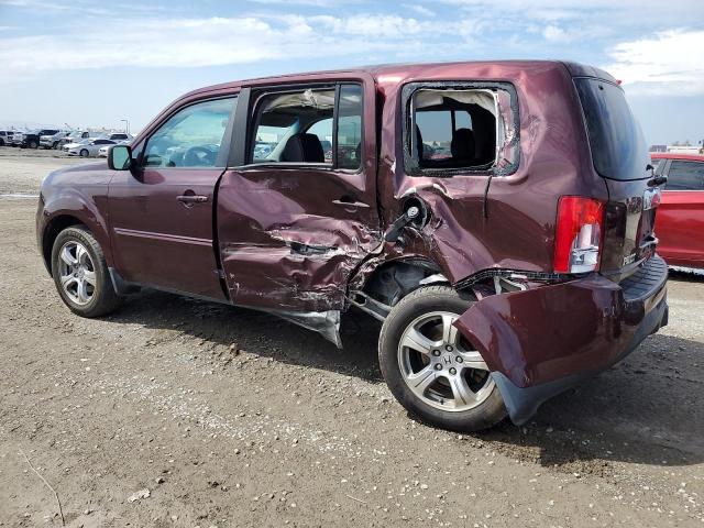 5FNYF3H5XDB038376 - 2013 HONDA PILOT EXL Bordeaux photo 2