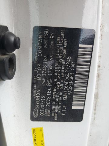 KMHTC6AD5GU277248 - 2016 HYUNDAI VELOSTER თეთრი ფოტო 13