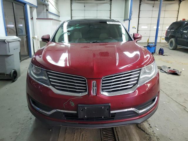 2LMPJ8LP9GBL84470 - 2016 LINCOLN MKX RESERVE RED photo 5
