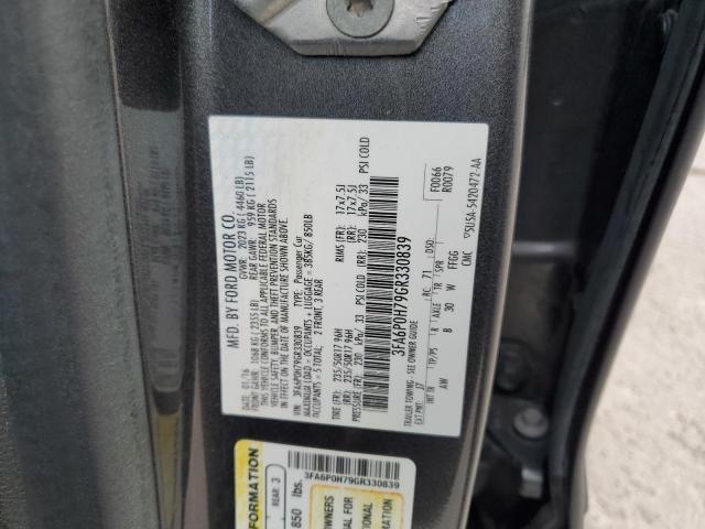 3FA6P0H79GR330839 - 2016 FORD FUSION SE Grau Foto 12