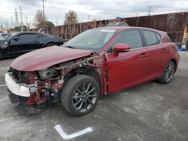 JTHKD5BH9C2100246 - 2012 LEXUS CT 200 RED photo 1