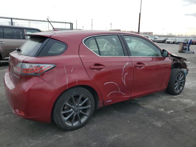 JTHKD5BH9C2100246 - 2012 LEXUS CT 200 RED photo 3