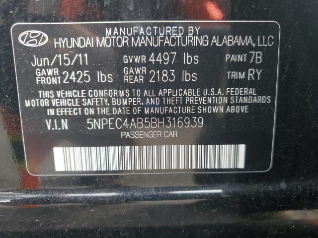 5NPEC4AB5BH316939 - 2011 HYUNDAI SONATA SE Қара фото 13