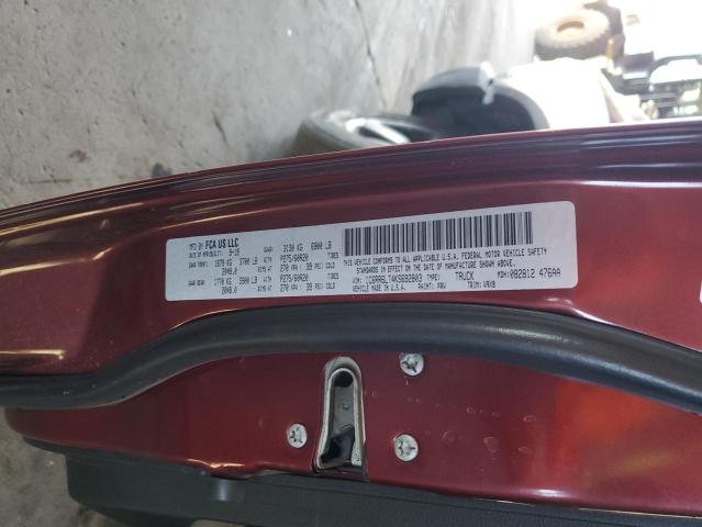 1C6RR6LT4KS692803 - 2019 RAM 1500 CLASS SLT ბურგუნდია ფოტო 12