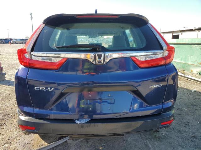 2HKRW6H31HH208765 - 2017 HONDA CR-V LX BLUE photo 6