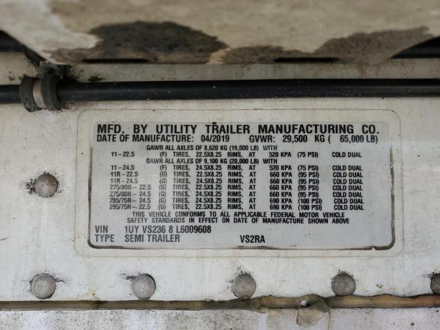 1UYVS2368L6009608 - 2020 UTILITY VS2RA თეთრი ფოტო 10