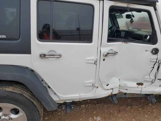 1C4BJWEG1DL626904 - 2013 JEEP WRANGLER U SAHARA თეთრი ფოტო 10